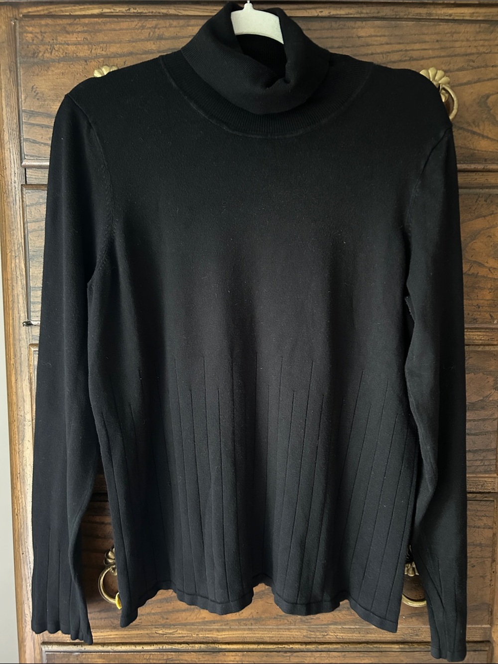 Lole Women’s Black Turtleneck Ribbed Knit Sweater, Size XXL